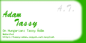 adam tassy business card